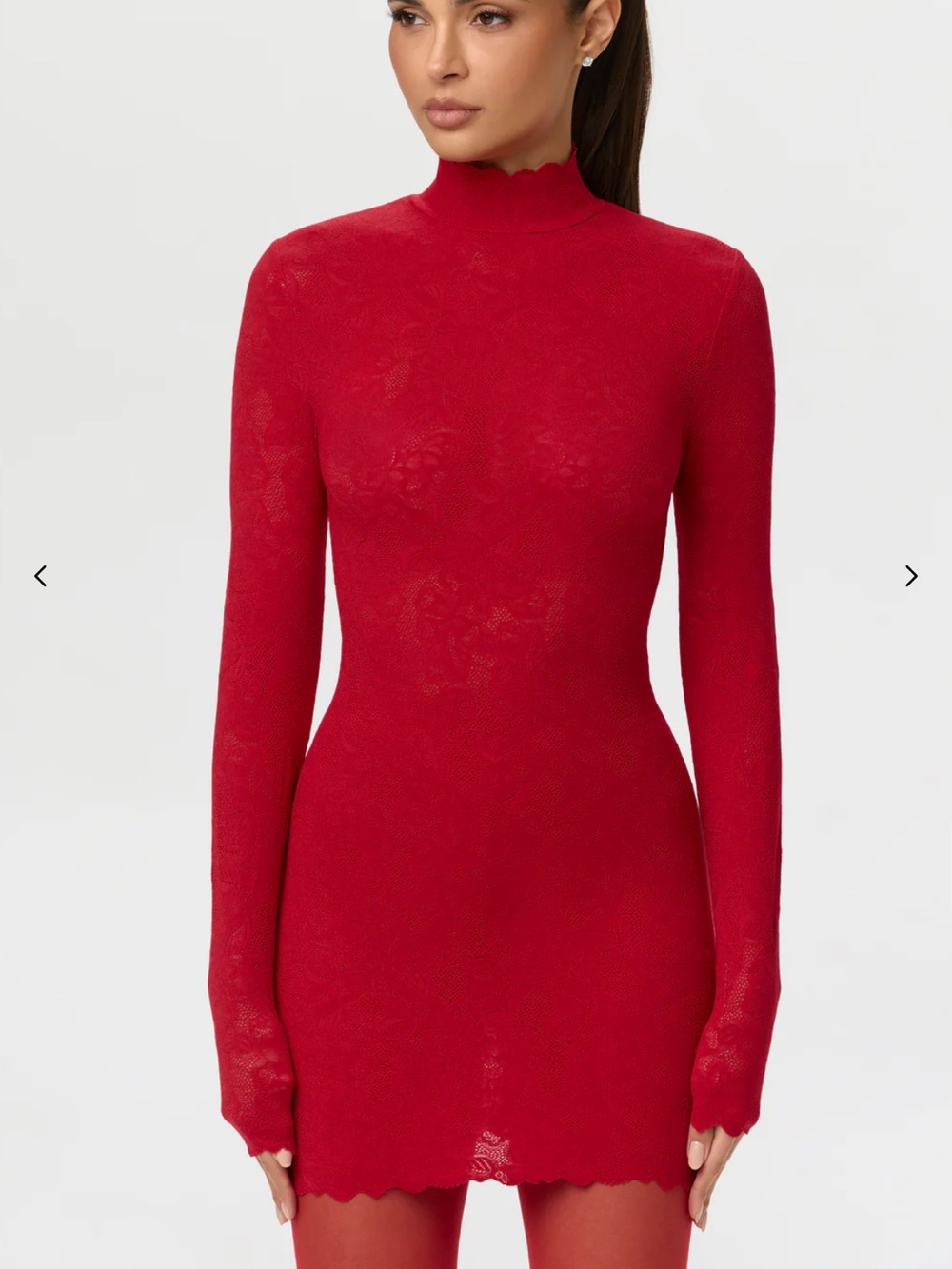 Naked Wardrobe Red , Lace , Mini Dress , New with tags , Never worn , Large